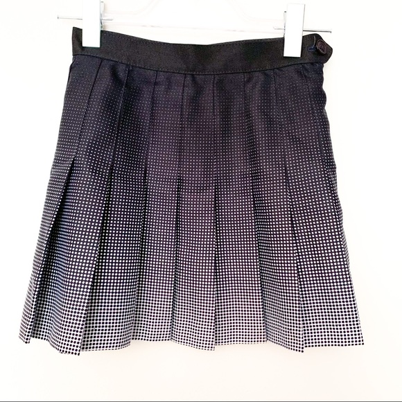 Navy & White Polka Dot American Apparel Gabardine Tennis Skirt - Picture 1 of 4